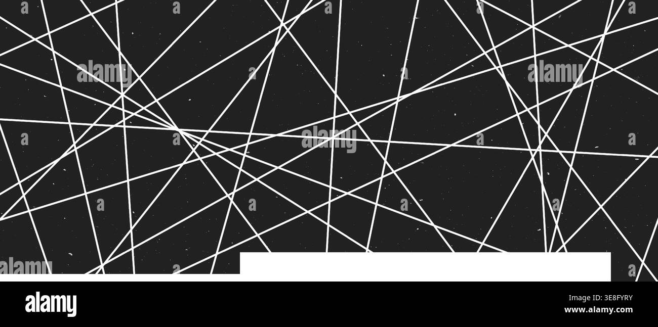 Chaotic straight diagonal strokes create dynamic monochrome vector texture. Stock Vector