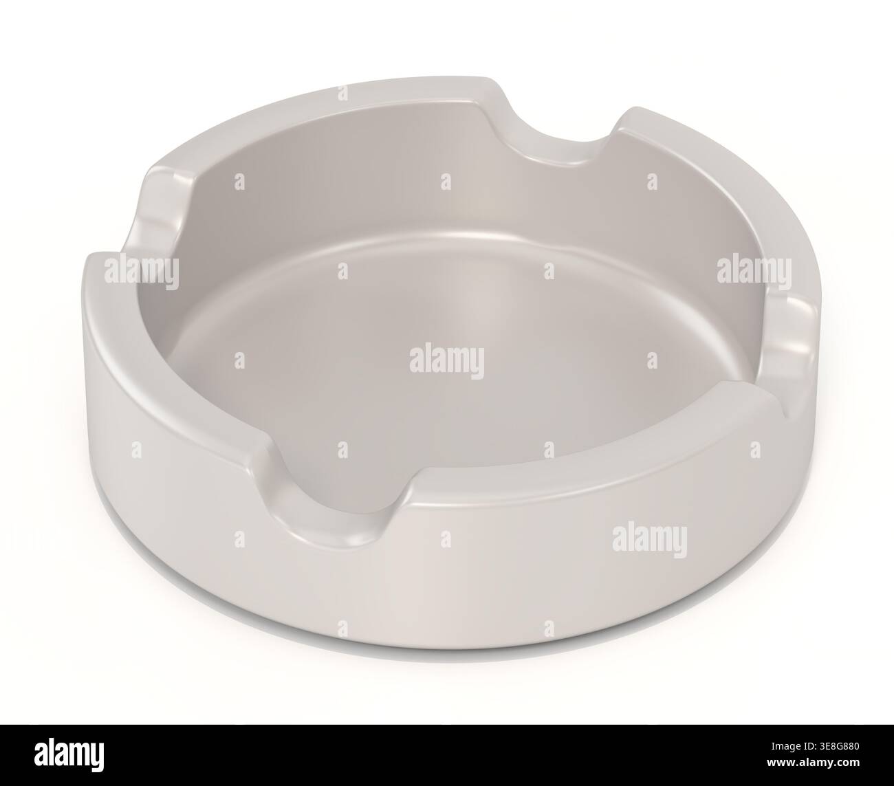 Ashtray isolated on white background. 3D illustration. Stock Photo