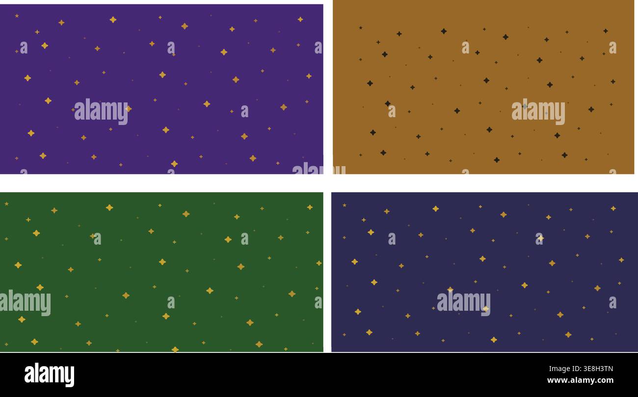 Abstract overlapping circular arrows in four colorful gradient panels, representing continuous cycles, interconnected processes, and dynamic flow. Stock Vector