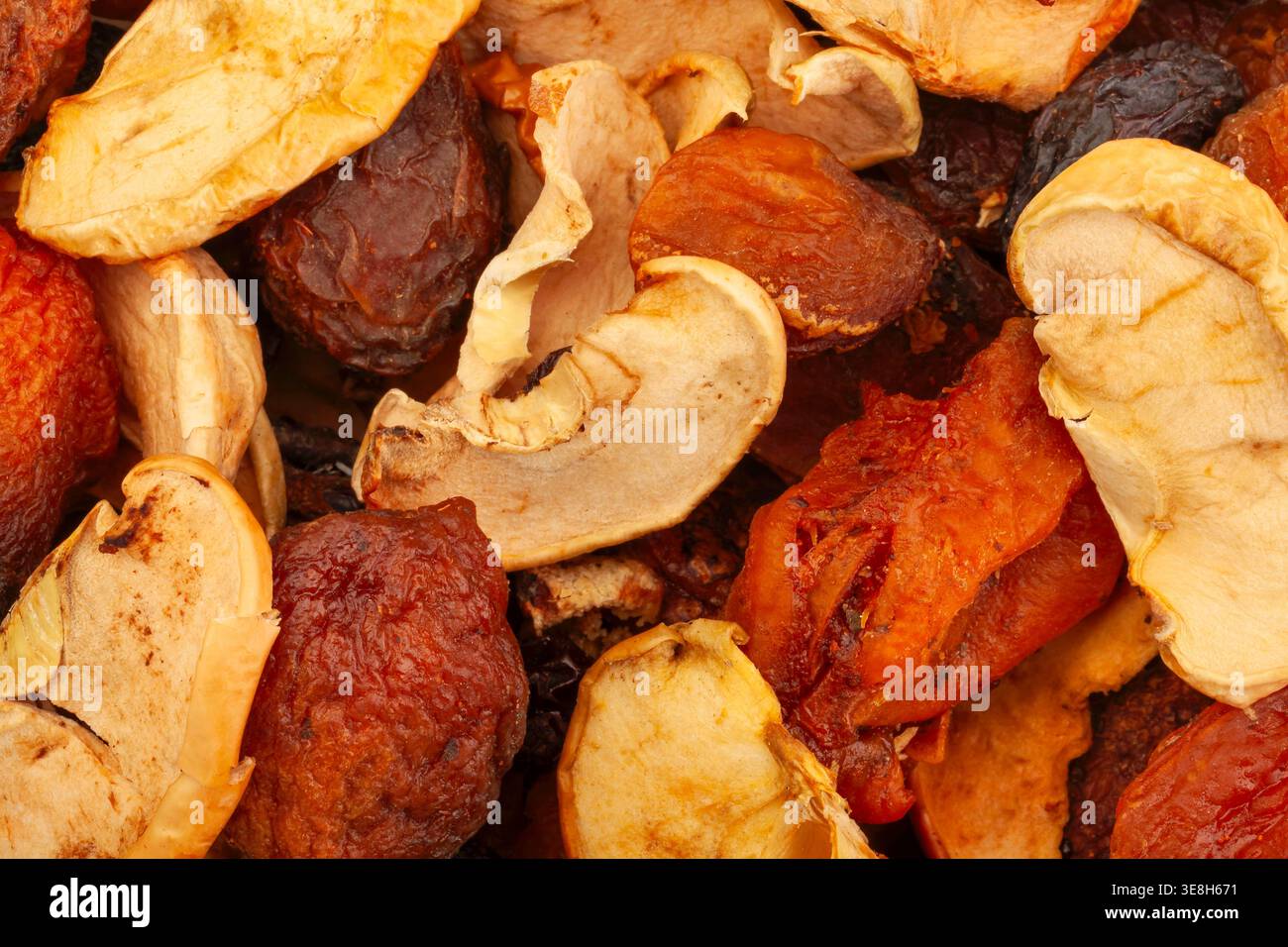 preserved apple fruits mix texture Stock Photo