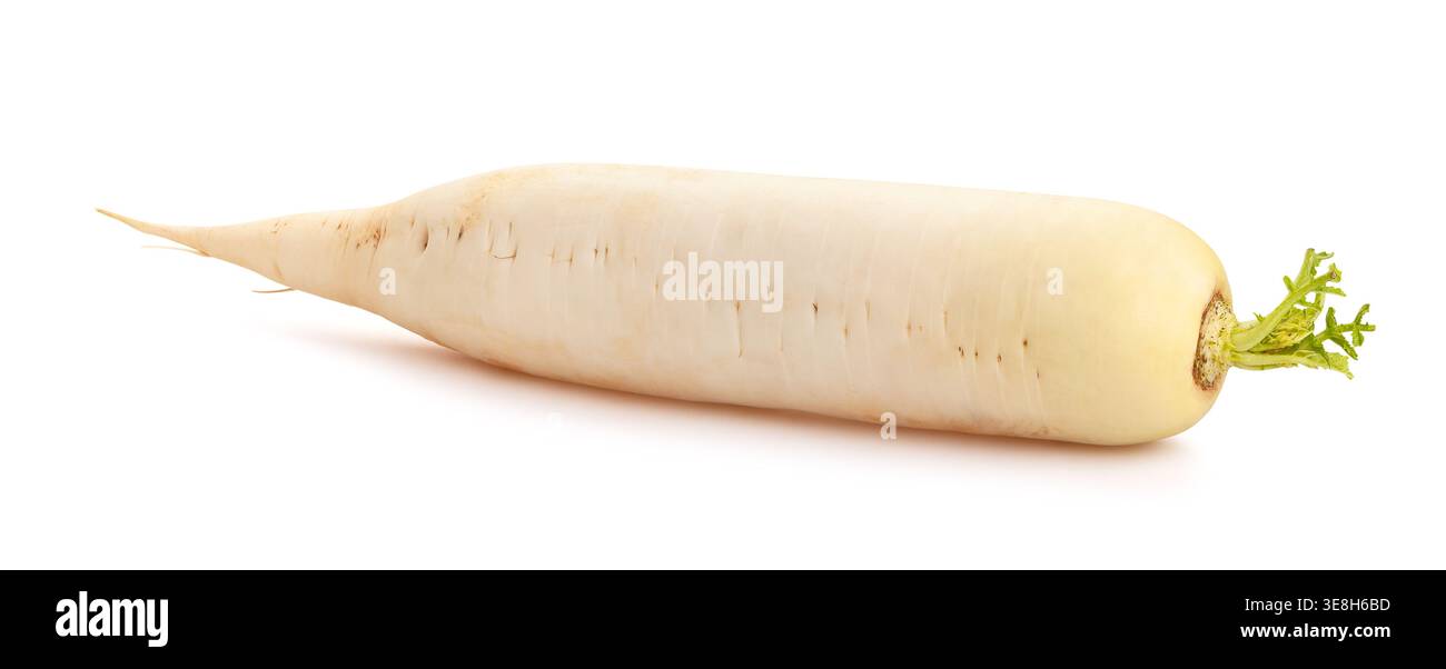 daikon path isolated on white Stock Photo