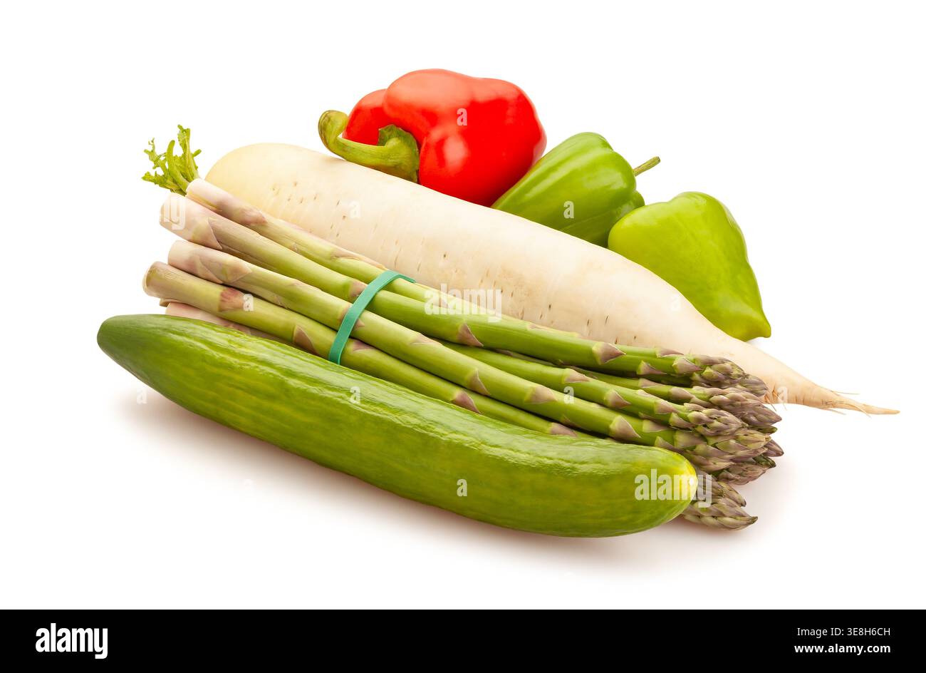 vegetable mix path isolated on white Stock Photo