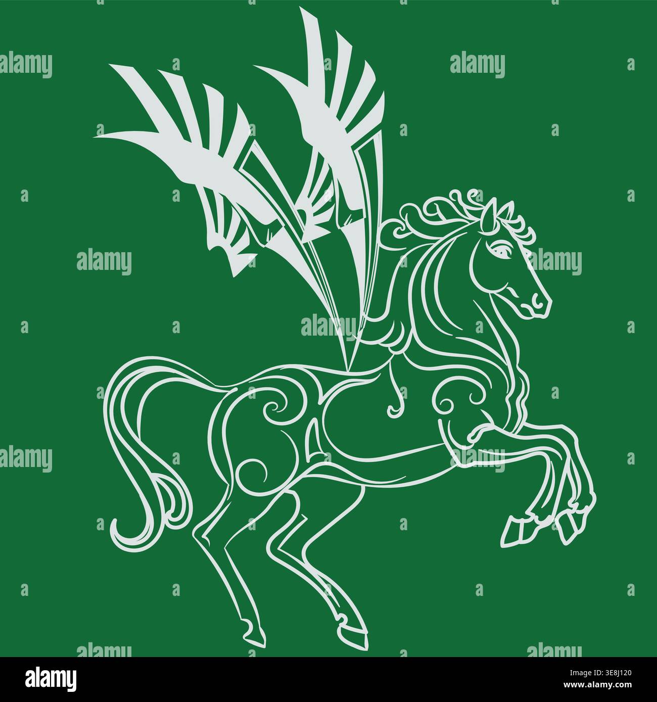 Winged Pegasus Vector Stock Vector