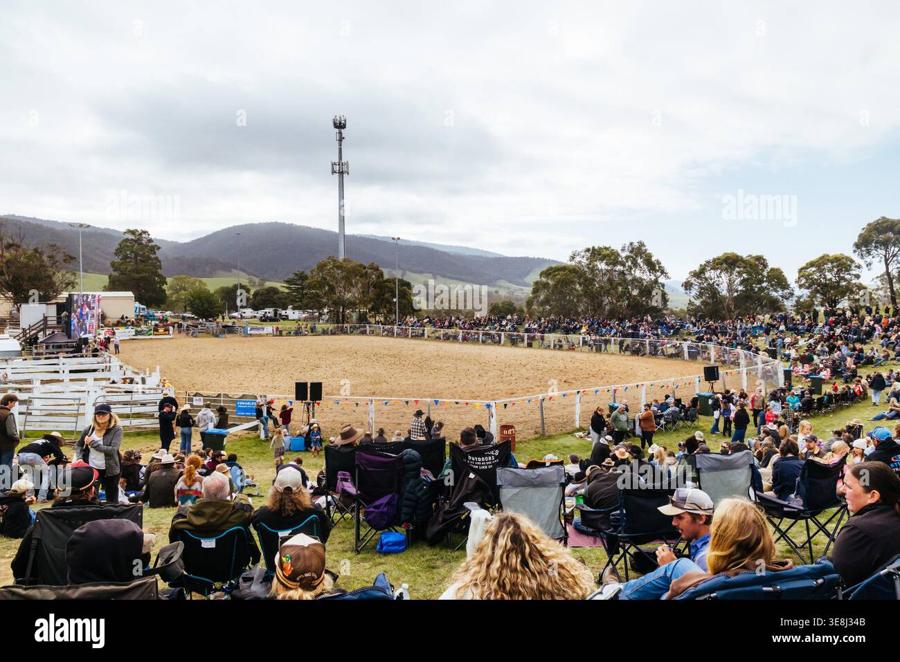 Spectators seen at the annual Omeo Rodeo for 2026 on Easter Saturday in ...