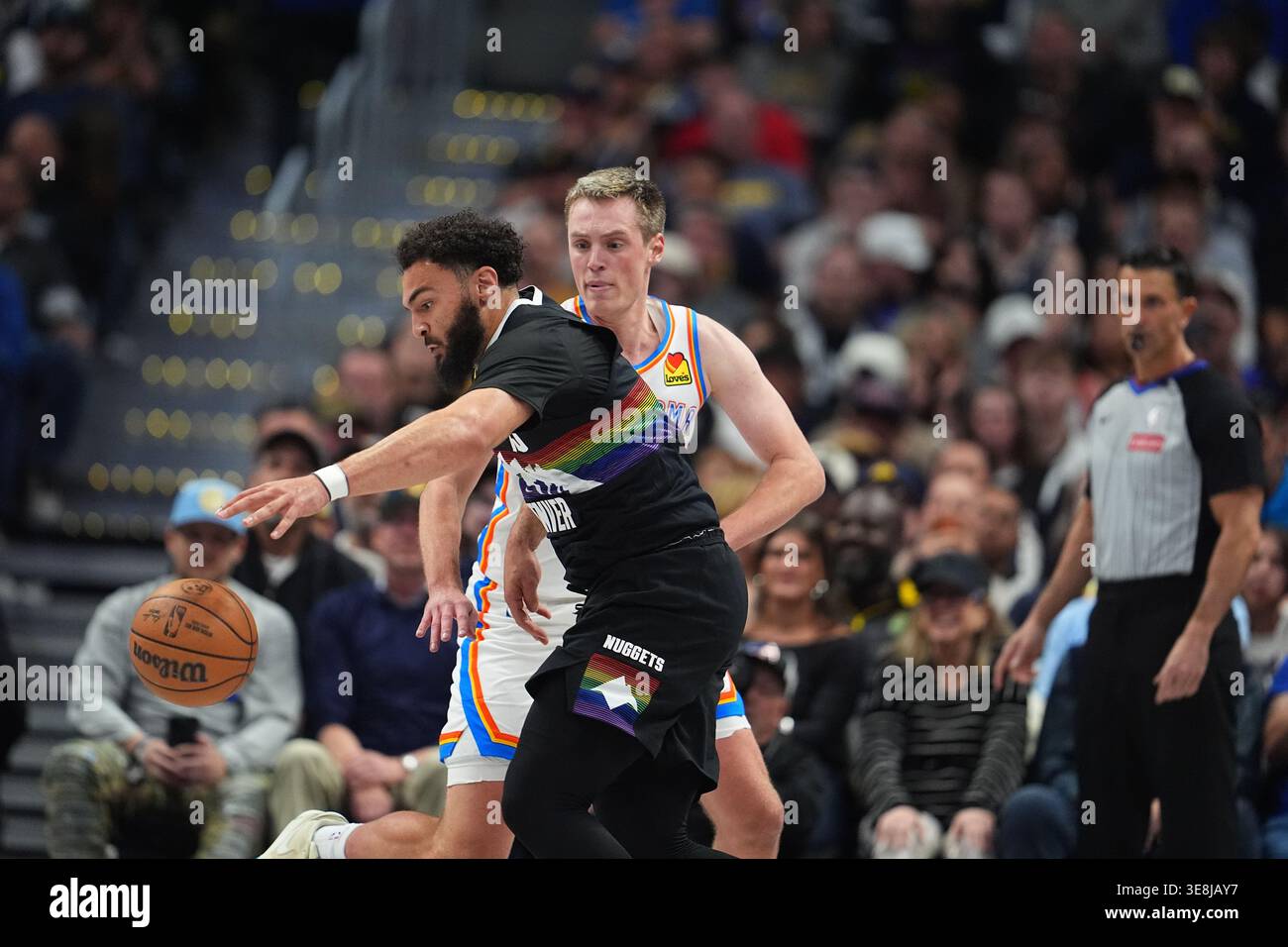 Davis Rody Messiah Denver Nuggets forward David Roddy (45) and Oklahoma City Thunder ...