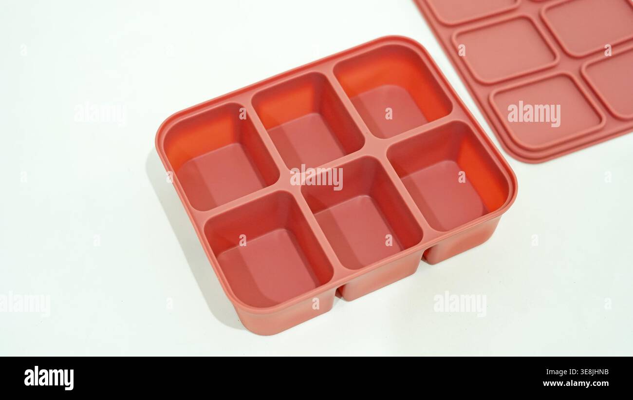 Empty Silicone Ice Cube Tray Stock Photo