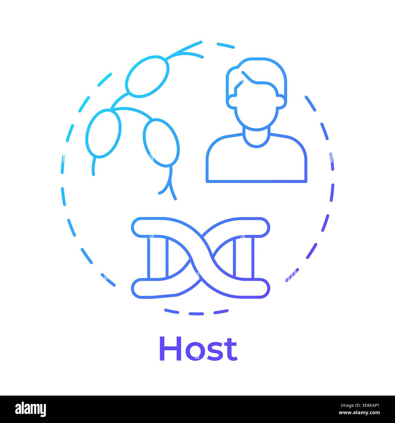Host blue gradient concept icon Stock Vector