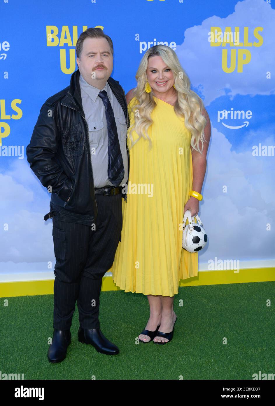 LOS ANGELES, USA. April 14, 2026: Paul Walter Hauser & Amy Boland ...