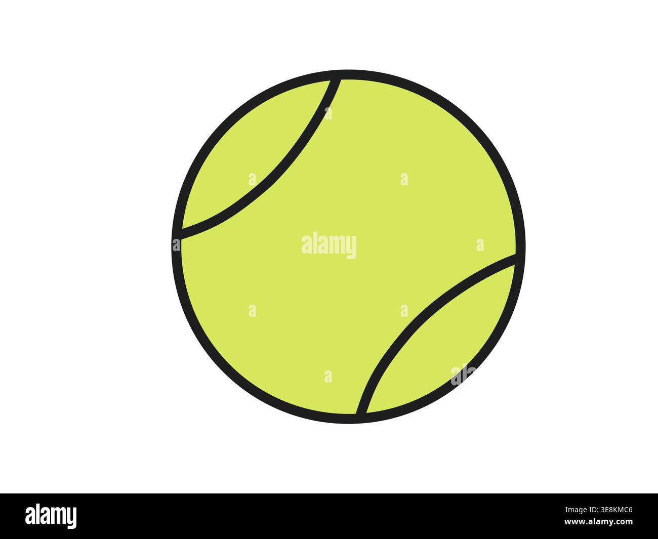 Tennis Ball. Outline icon. Stock Vector