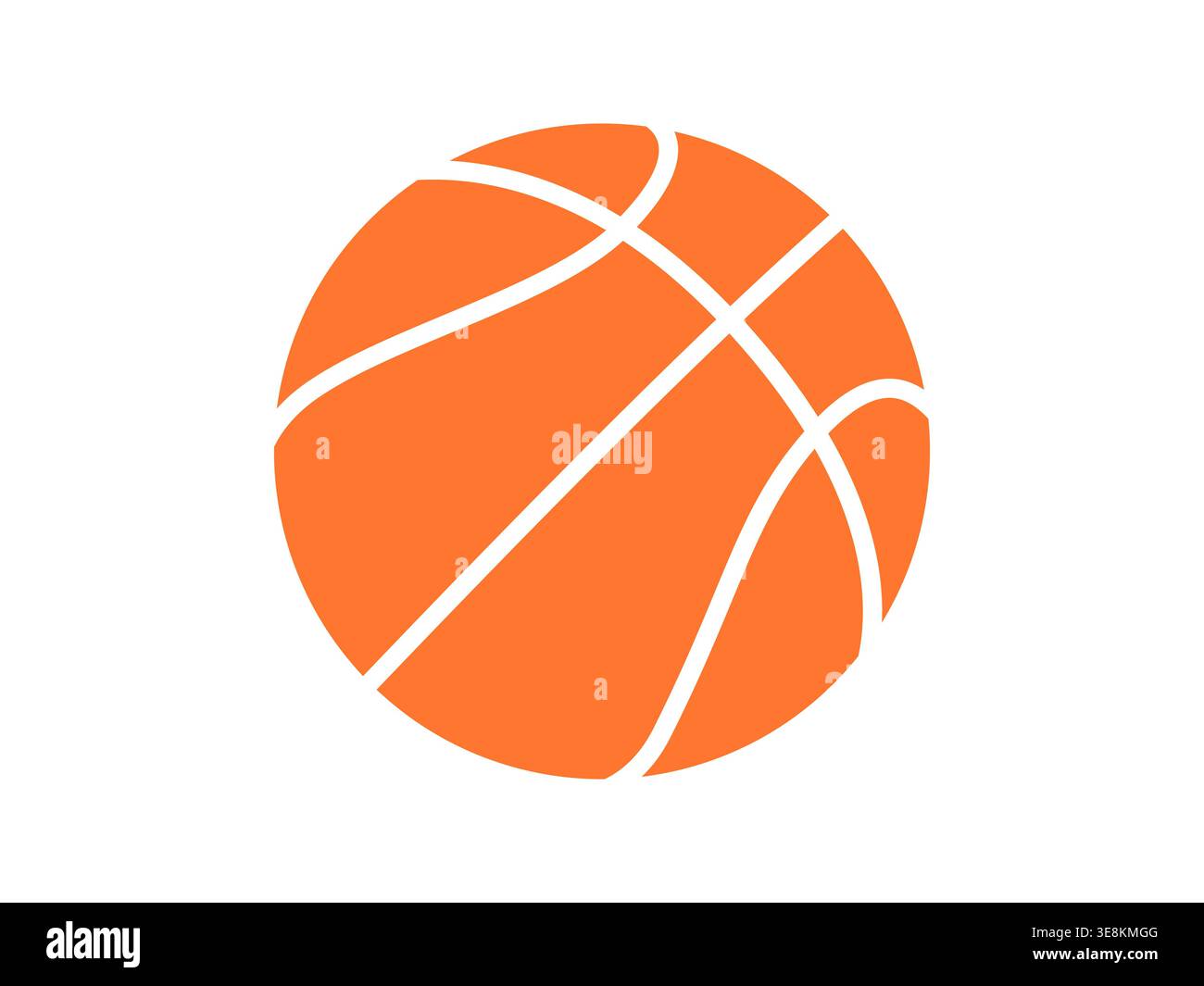Basketball Ball. Glyph icon. Stock Vector