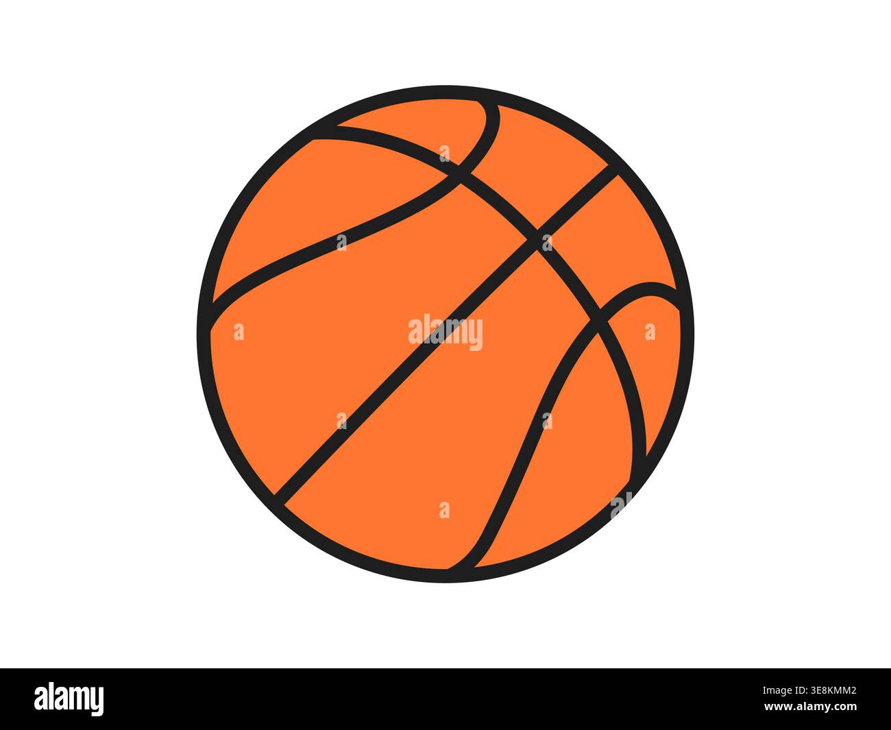 Basketball Ball. Outline icon. Stock Vector