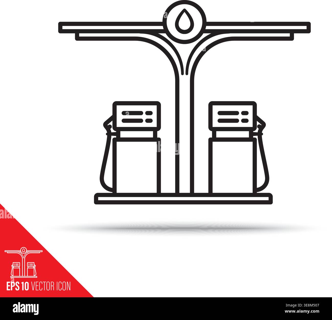 Gas station line icon vector illustration Stock Vector