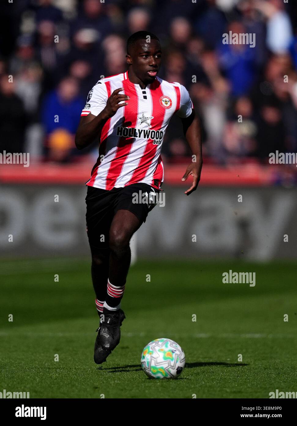 Brentford's Michael Kayode during the Premier League match at Gtech ...