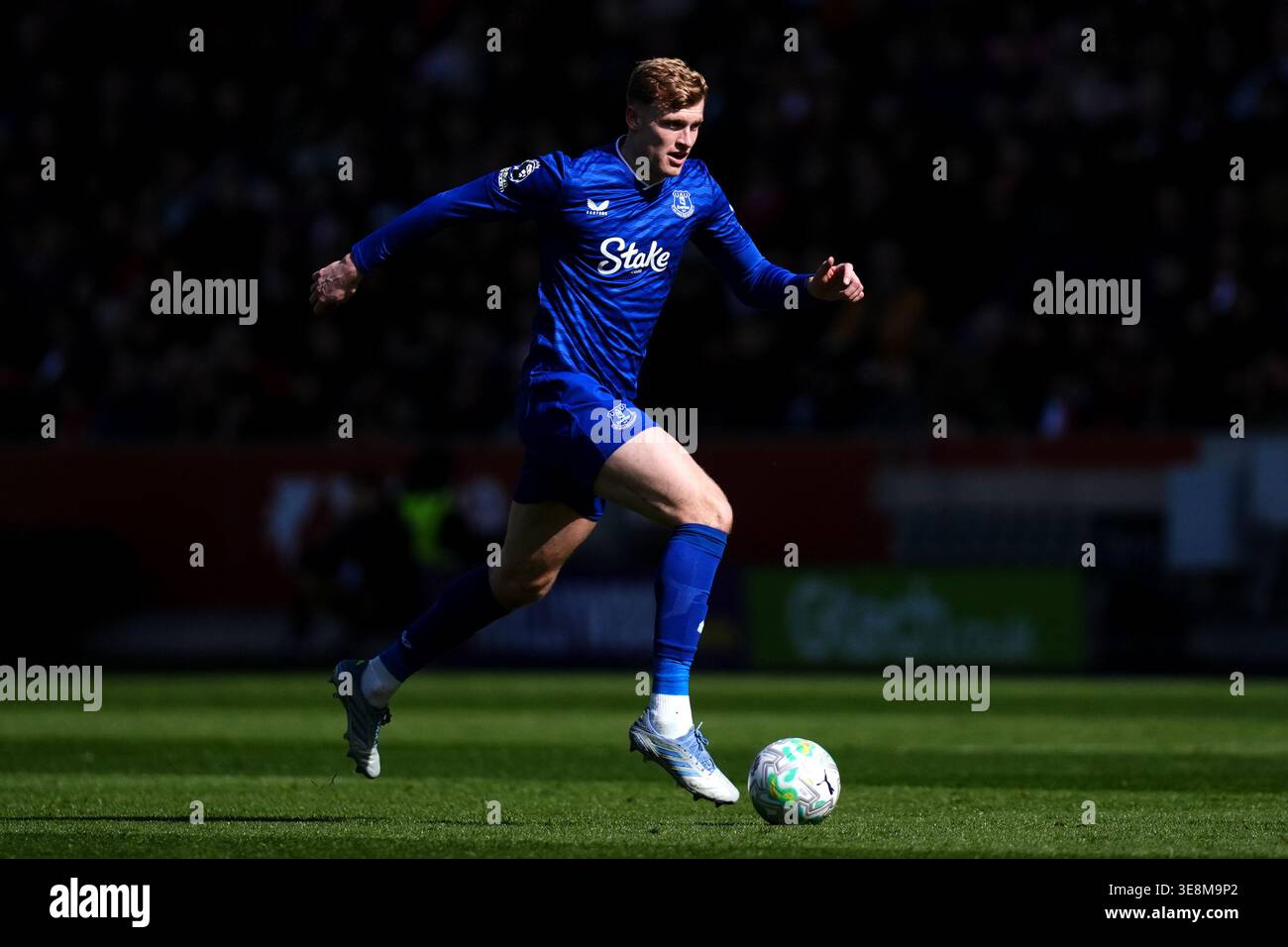 Everton’s Jarrad Branthwaite during the Premier League match at Gtech ...