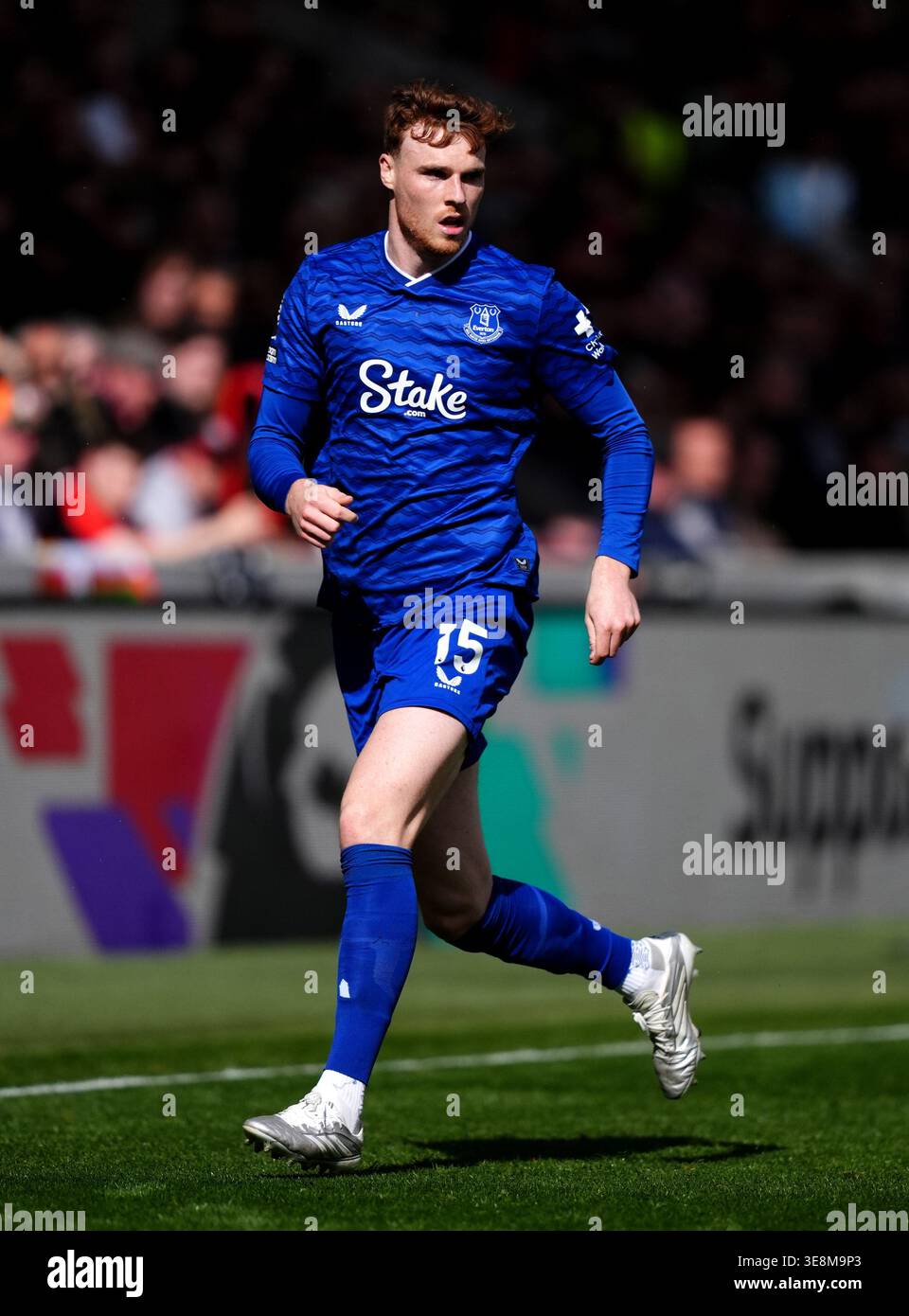 Everton’s Jake O'Brien during the Premier League match at Gtech ...