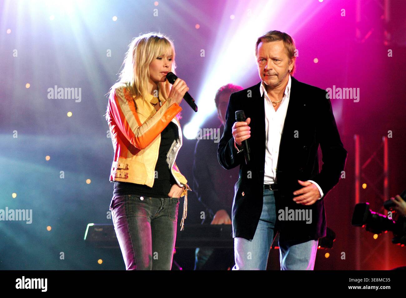 French singers Renaud and Romane Serda at the Paris Olympia Hall for ...