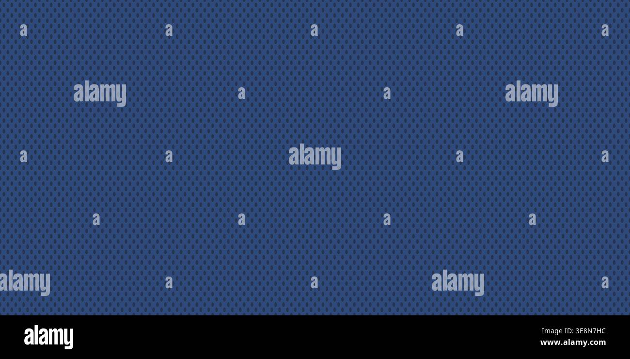 Blue athletic jersey fabric seamless mesh vector illustration pattern. Stock Vector