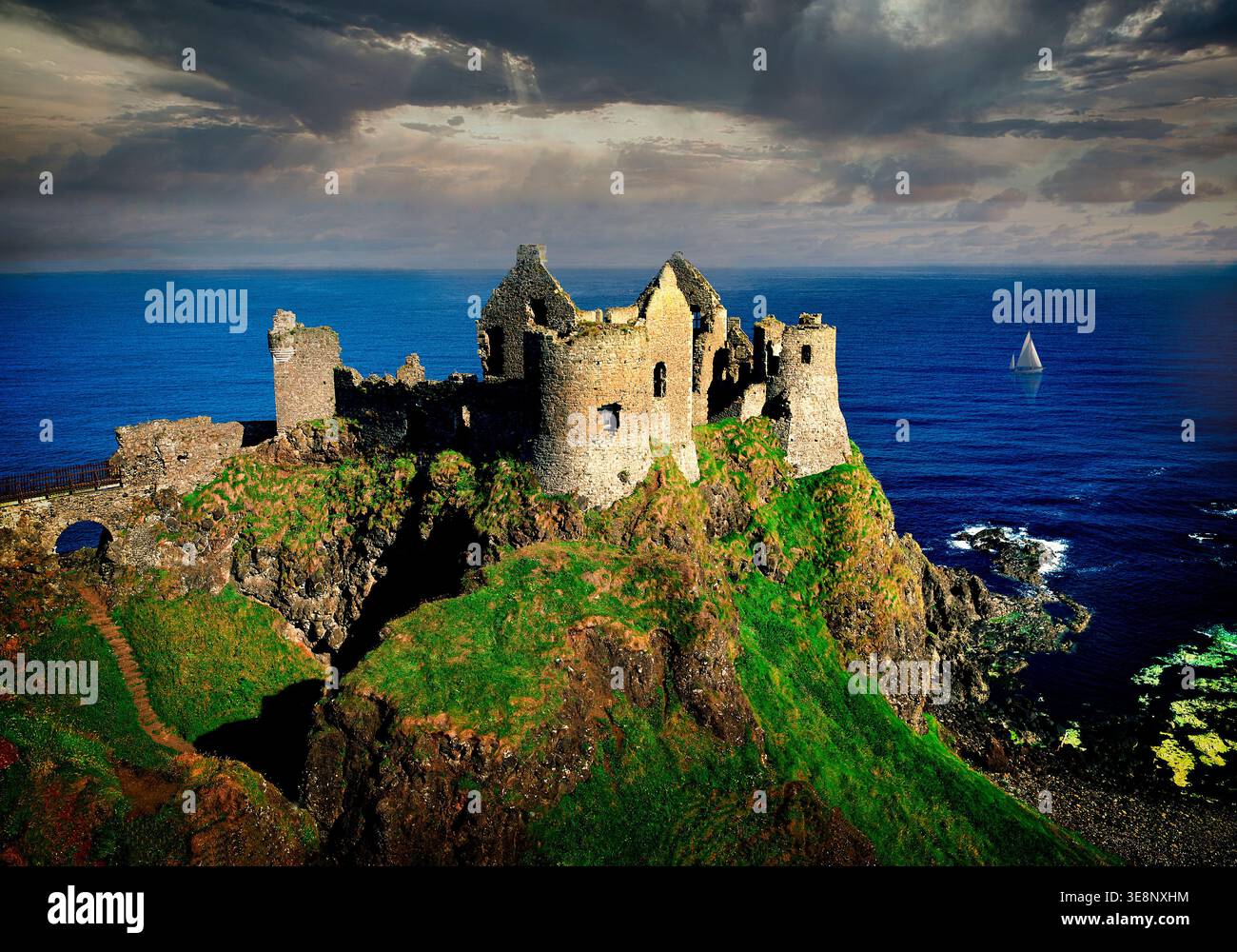 UK - NORTHERN IRELAND: Dunluce Castle Stock Photo