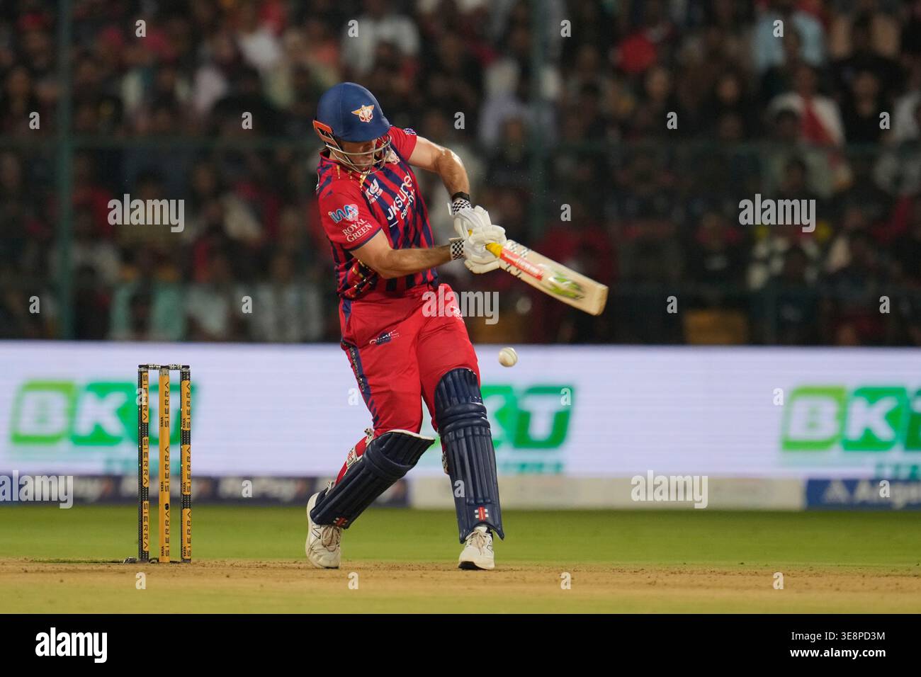 Lucknow Super Giants' Mitchell Marsh plays a shot during the Indian ...