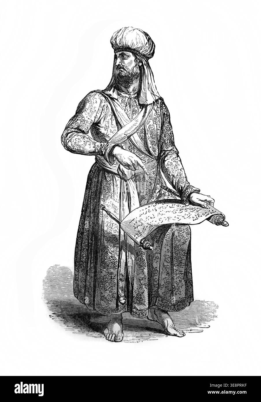 Engraving of Costume of an Aaronite Priest from Antique 19th Century ...