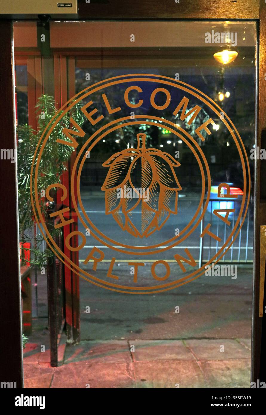 Door of Chorlton Tap Stock Photo