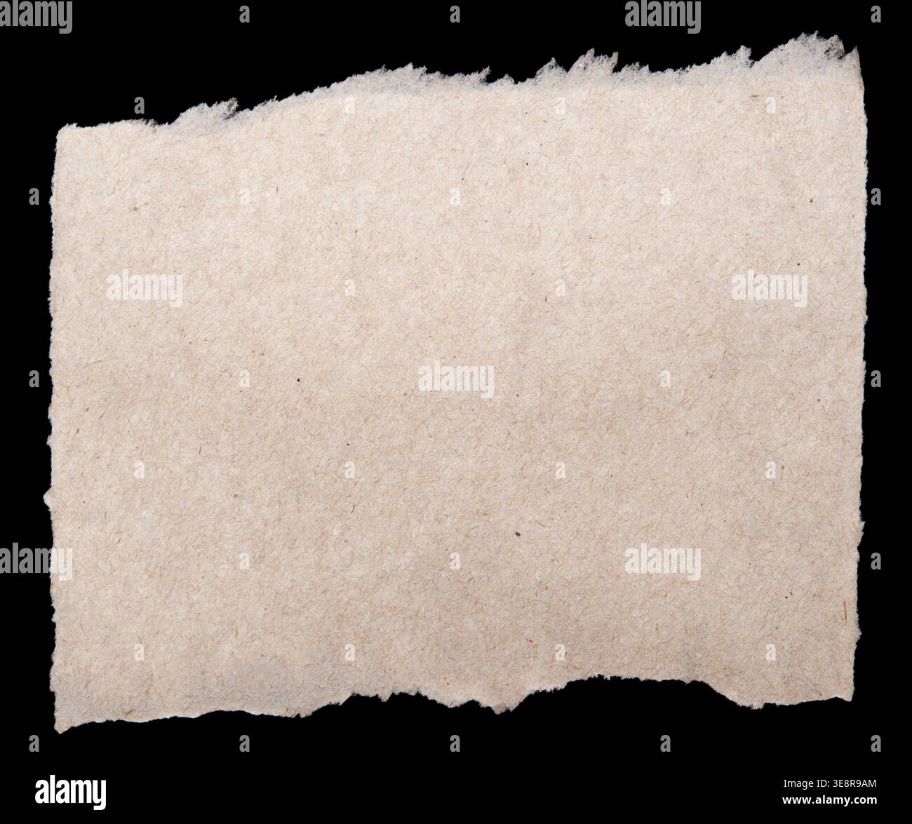 Ripped paper on black background Stock Photo