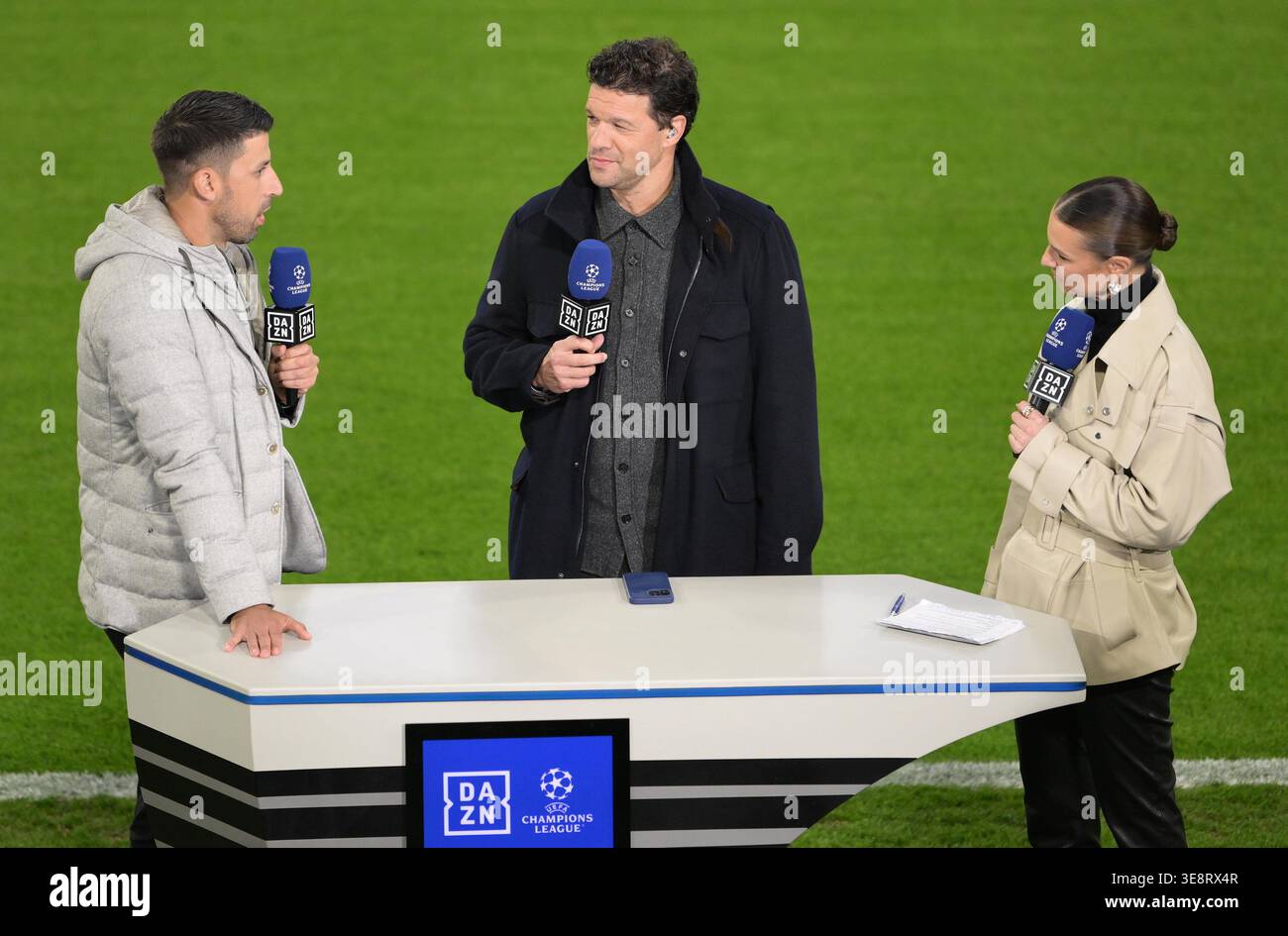 left to right: TV expert Sami Khedira, TV expert Michael Ballack ...