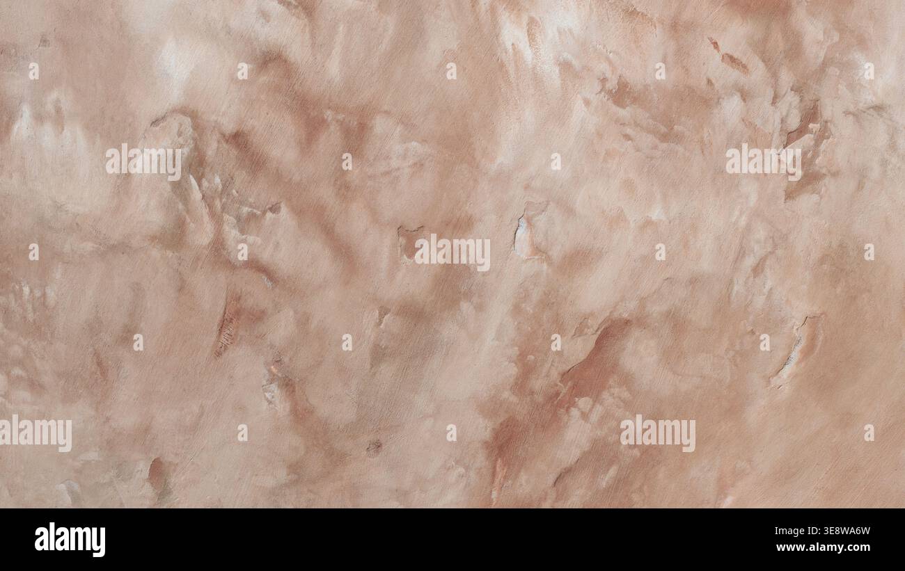 Beige venetian plaster wall texture background with smooth abstract pattern Stock Photo