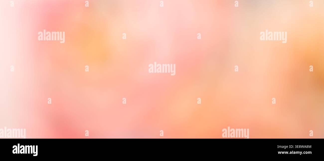 Soft peach pink and orange pastel abstract blurred gradient background Stock Photo