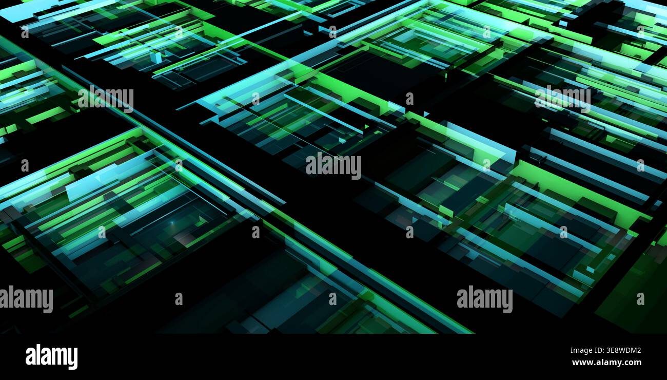Information Highway On The Internet With Data Blocks Stock Photo