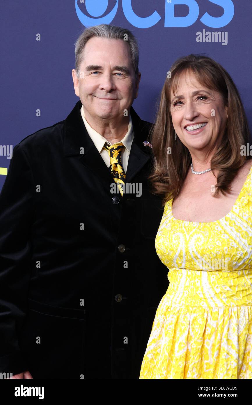 LOS ANGELES, CALIFORNIA - APRIL 15: Beau Bridges, Wendy Treece at CBS ...