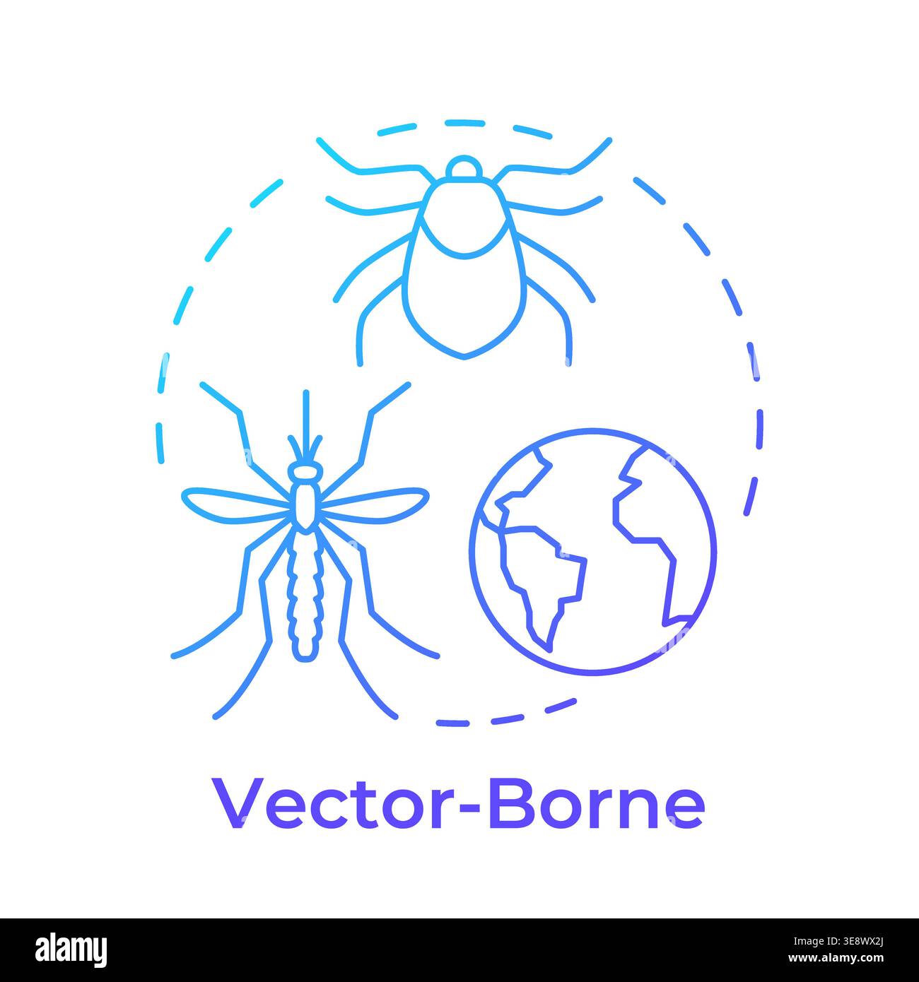 Vector borne blue gradient concept icon Stock Vector