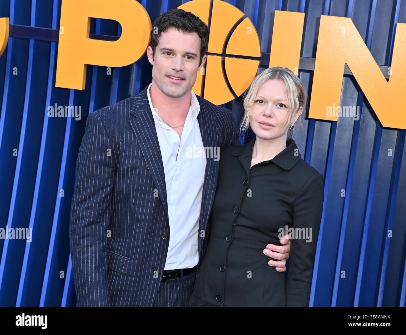 Jake Ruth Jake Picking and Page Ruth arriving at Netflix’s “Running Point”season ...