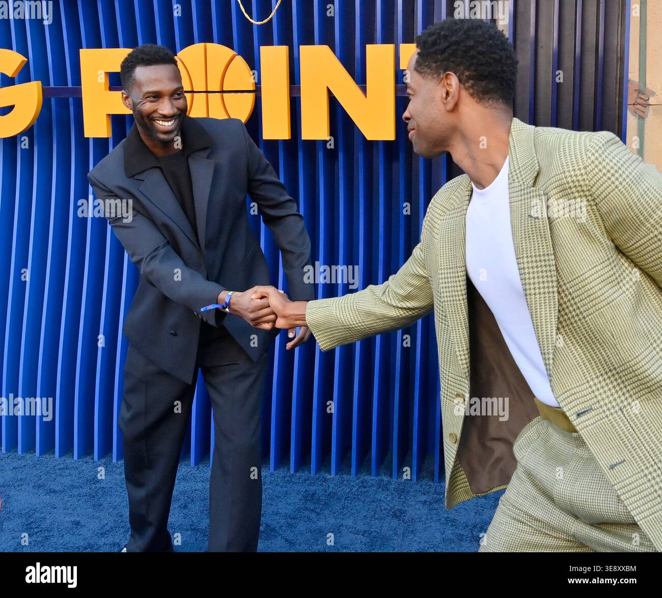 United States. 15th Apr, 2026. Cast members Justin Hurt-Dunkley (L) and ...