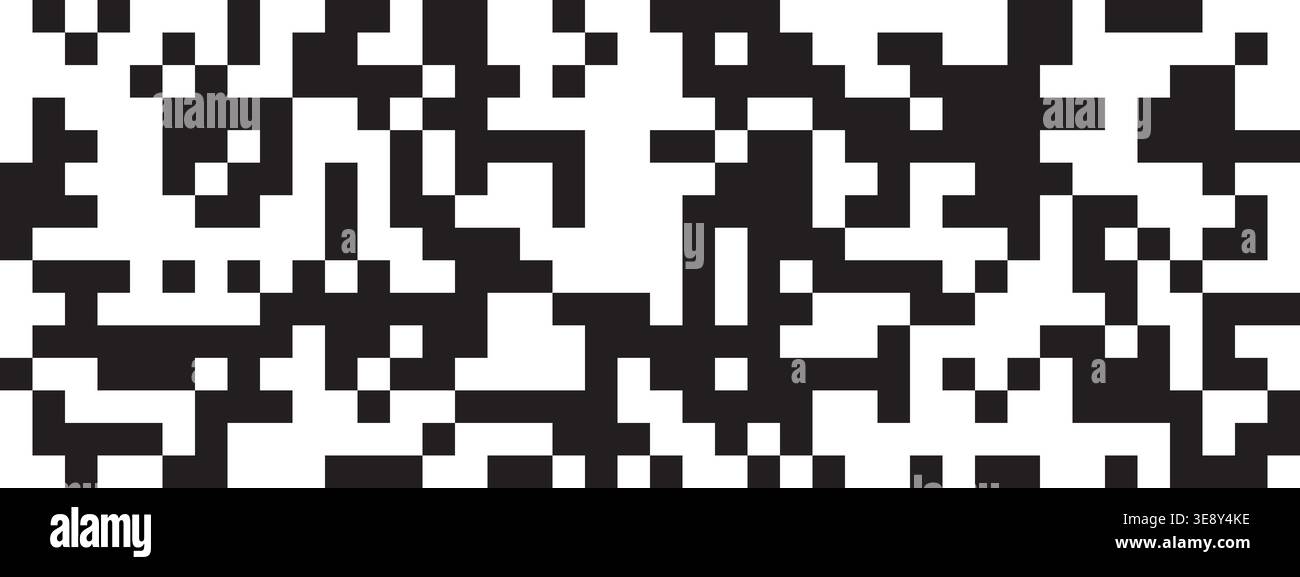 Random pixel mosaic background. Broken square pattern. Abstract digital texture with dots. Disintegration process. Arcade game style. Tech design Stock Vector