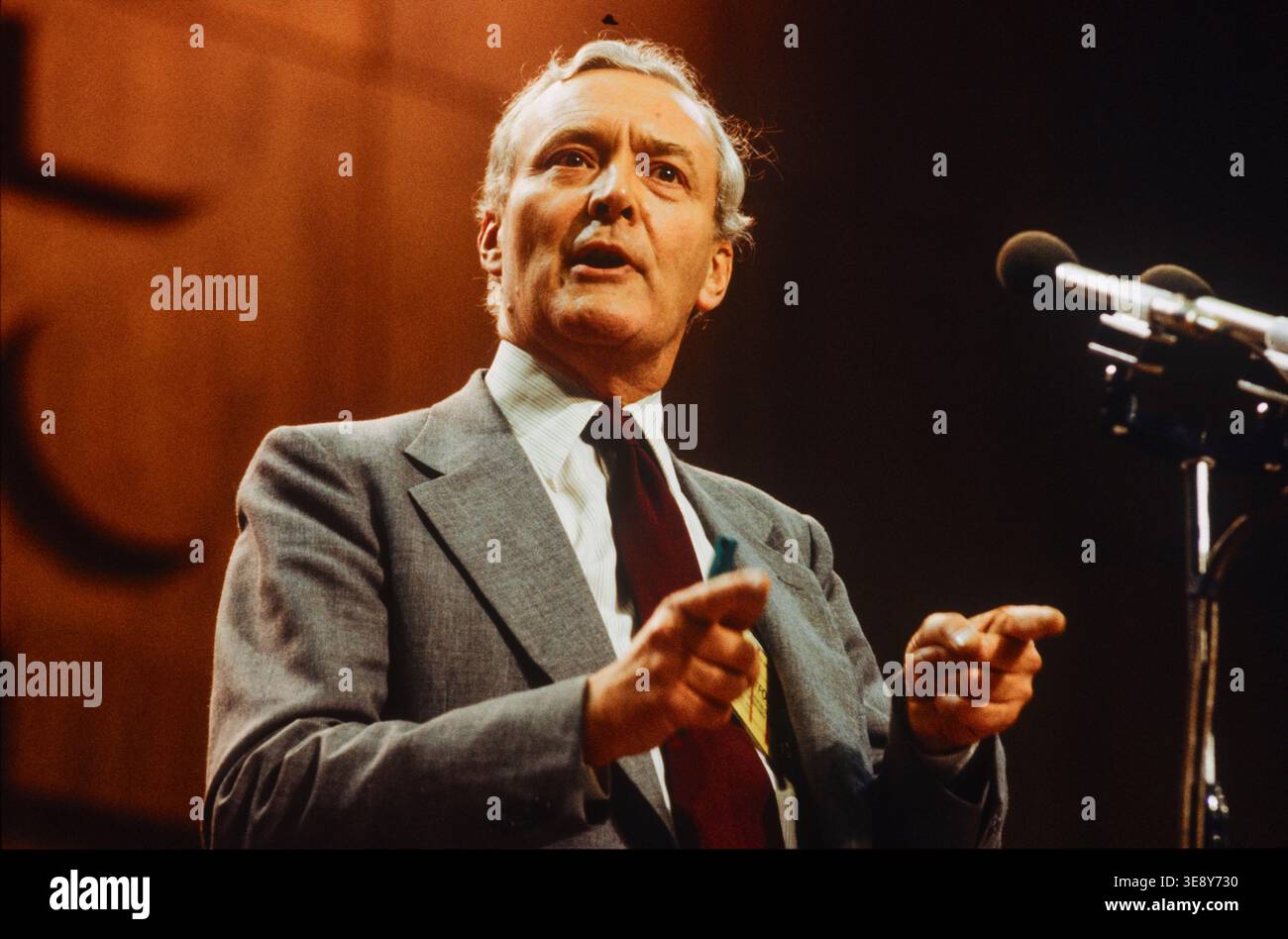 Tony Benn, Labour Party politician, at the Labour Party conference, 1981. Stock Photo
