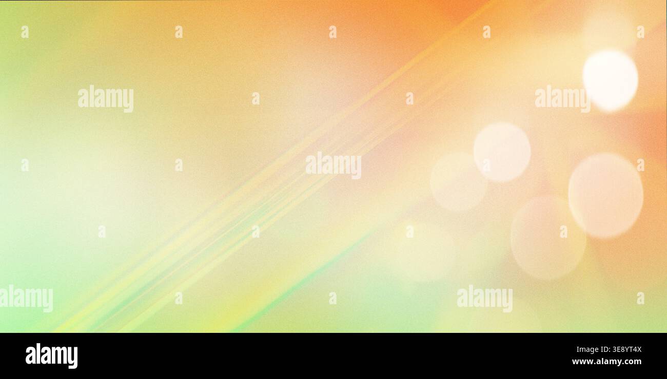 Soft diffused light creating a vibrant gradient background with blurry bokeh dots and subtle diagonal lines Stock Photo