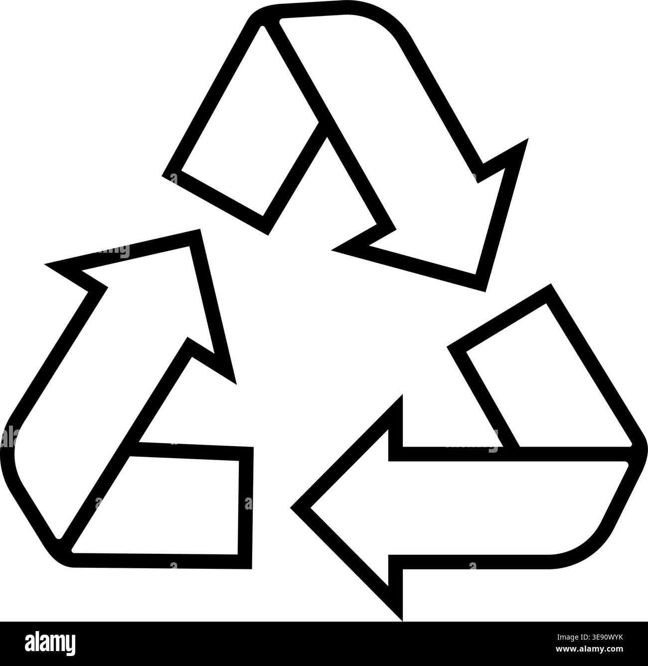 Triangle arrows icon – circular arrows, recycle, process flow symbol Stock Vector