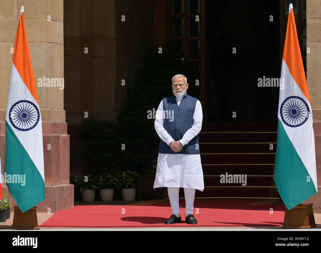 NEW DELHI, INDIA - APRIL 16: Prime Minister Narendra Modi, waiting for ...
