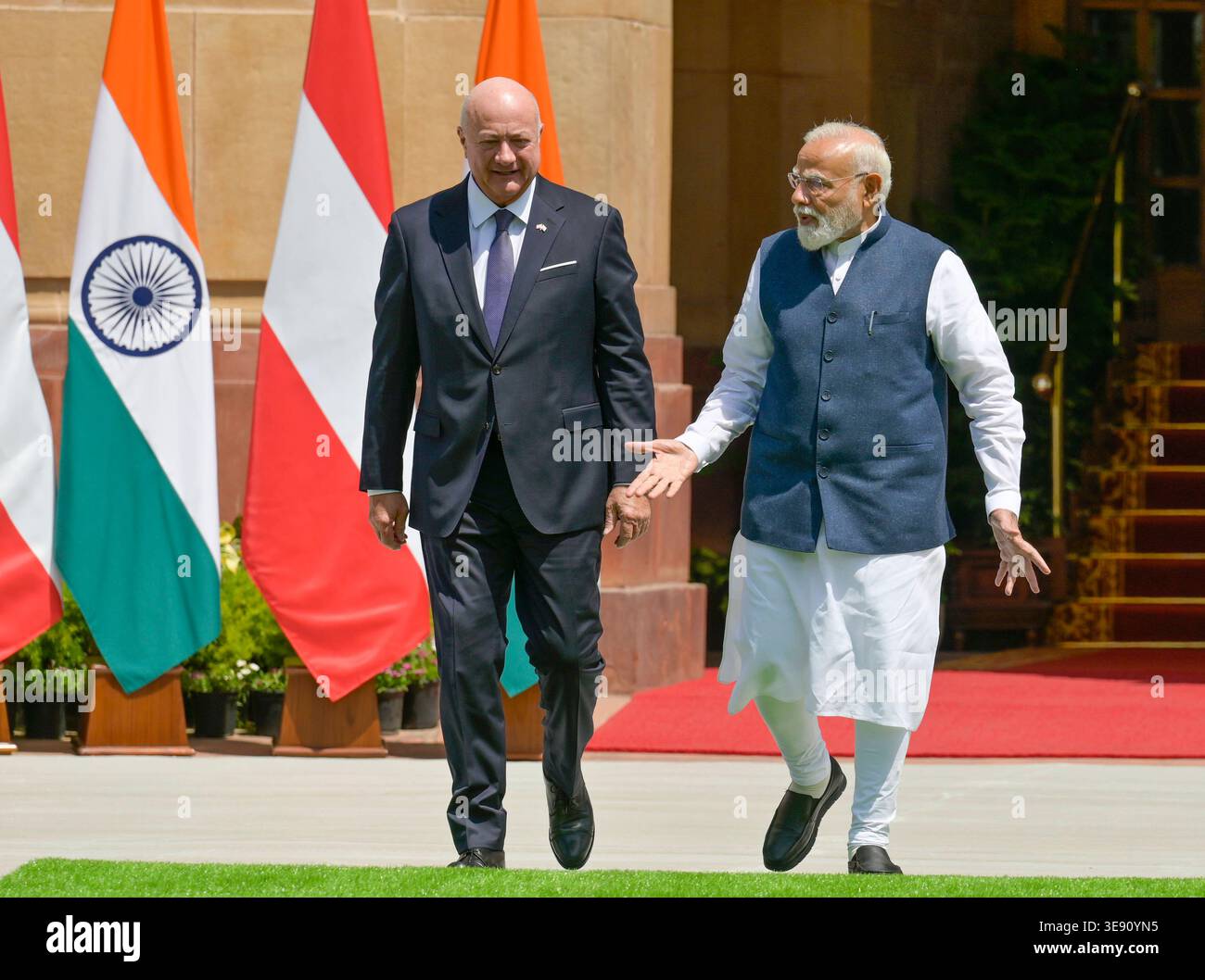 NEW DELHI, INDIA - APRIL 16: Prime Minister Narendra Modi, with ...