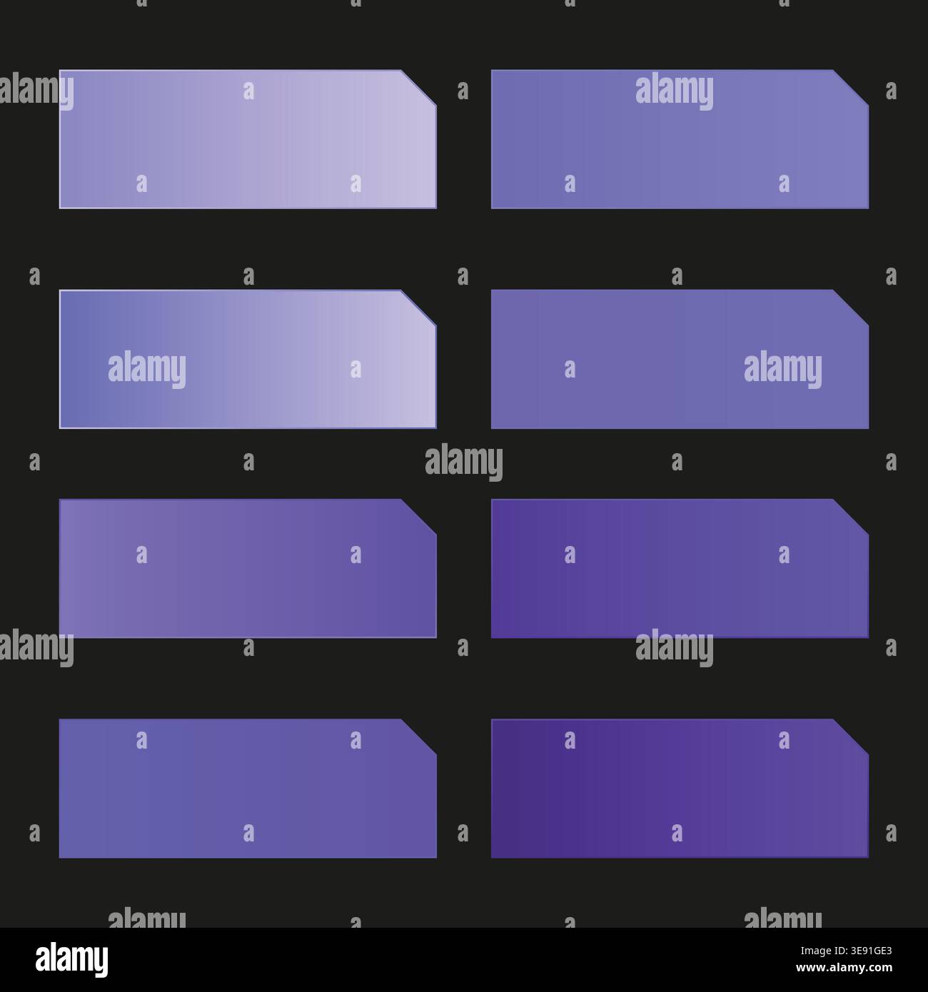 Colorful Gradient Label Set Modern UI Design Elements Stock Vector