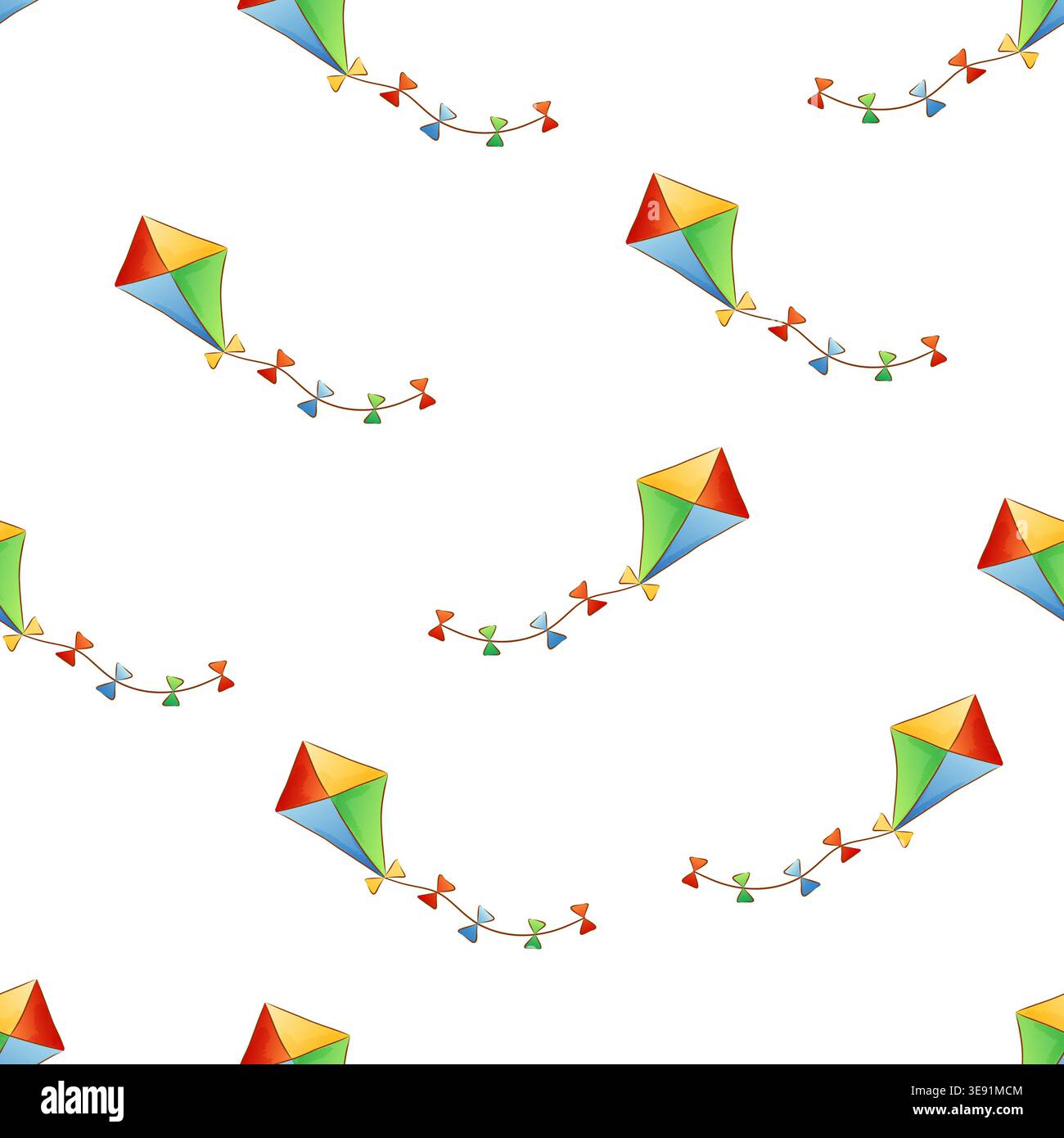 A seamless pattern in the shape of a kite Stock Vector