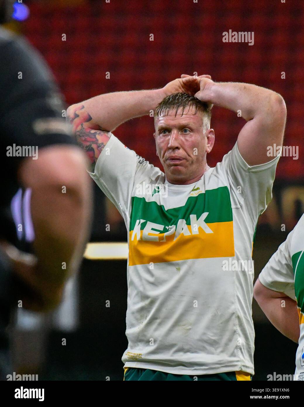 Cardiff, Wales. 12 April 2026. Craig Locke of Merthyr during the Welsh ...