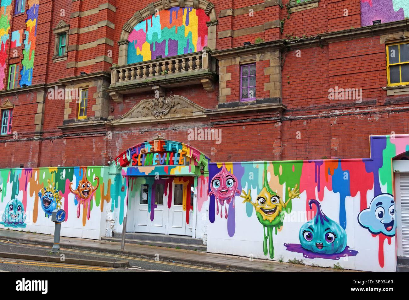 Colourful Slimeville children's play venue at Friars Gate in Warrington town centre, Cheshire, England. Stock Photo