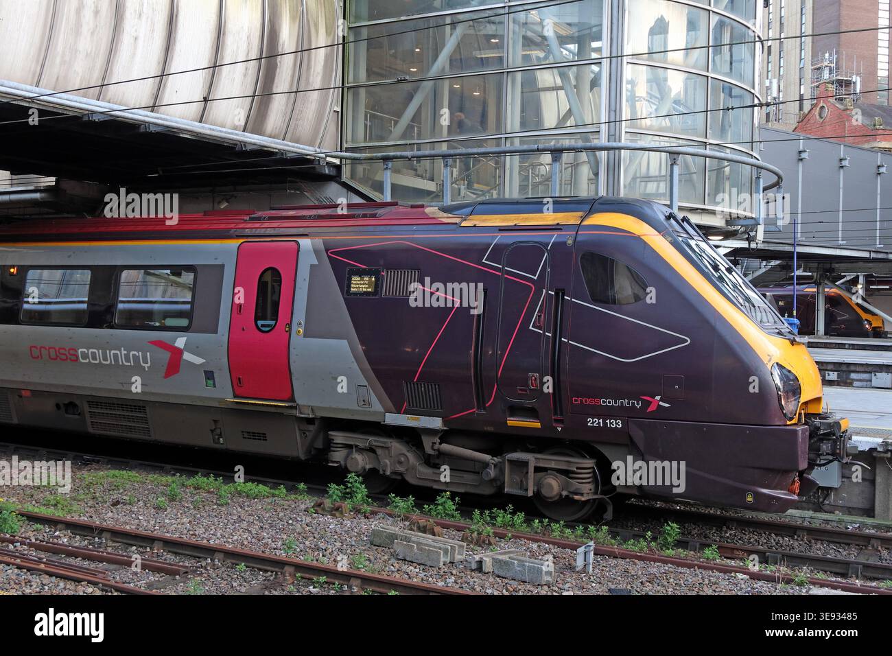 CrossCountry passenger train at Birmingham New Street station in Birmingham, West Midlands, England. Stock Photo