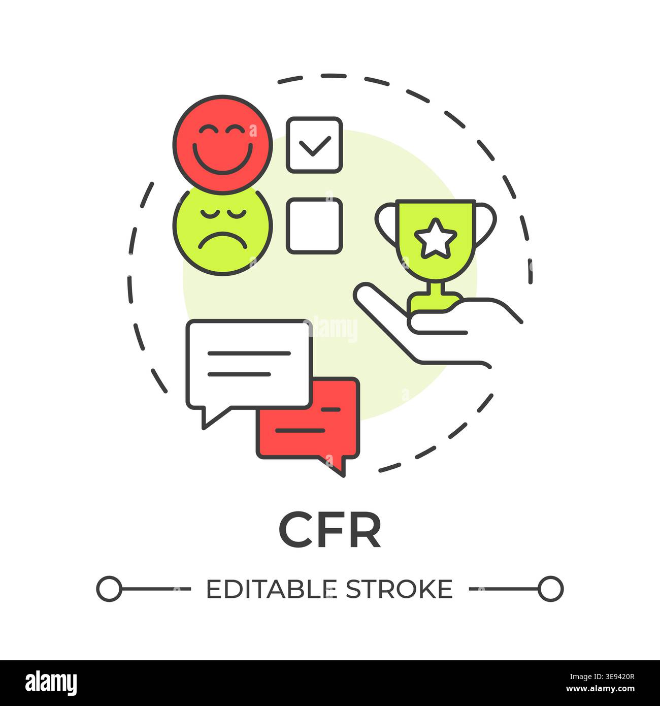 CFR multi color concept icon Stock Vector