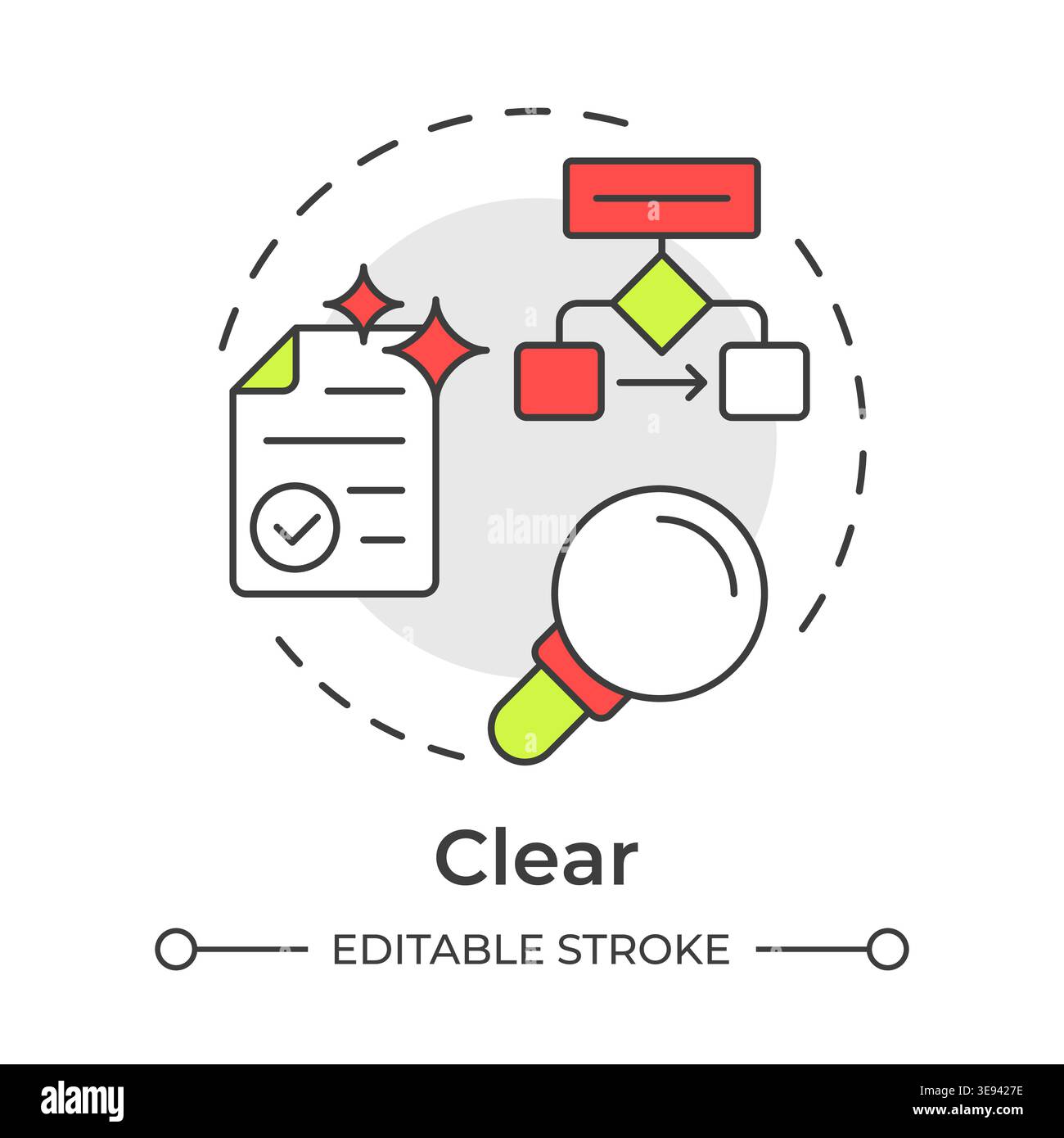 Clear multi color concept icon Stock Vector
