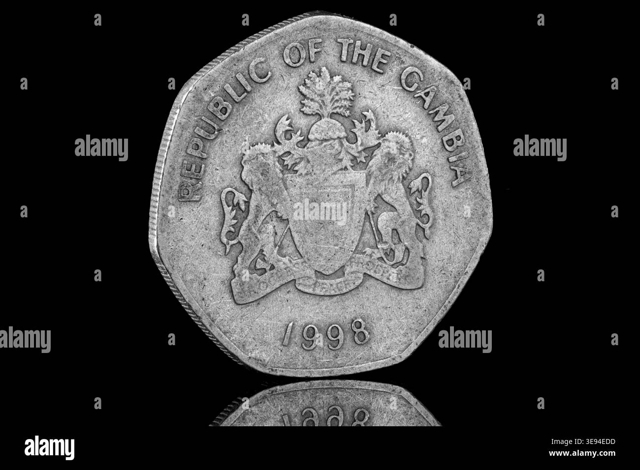 1998 Gambia 1 Dalasi coin Stock Photo