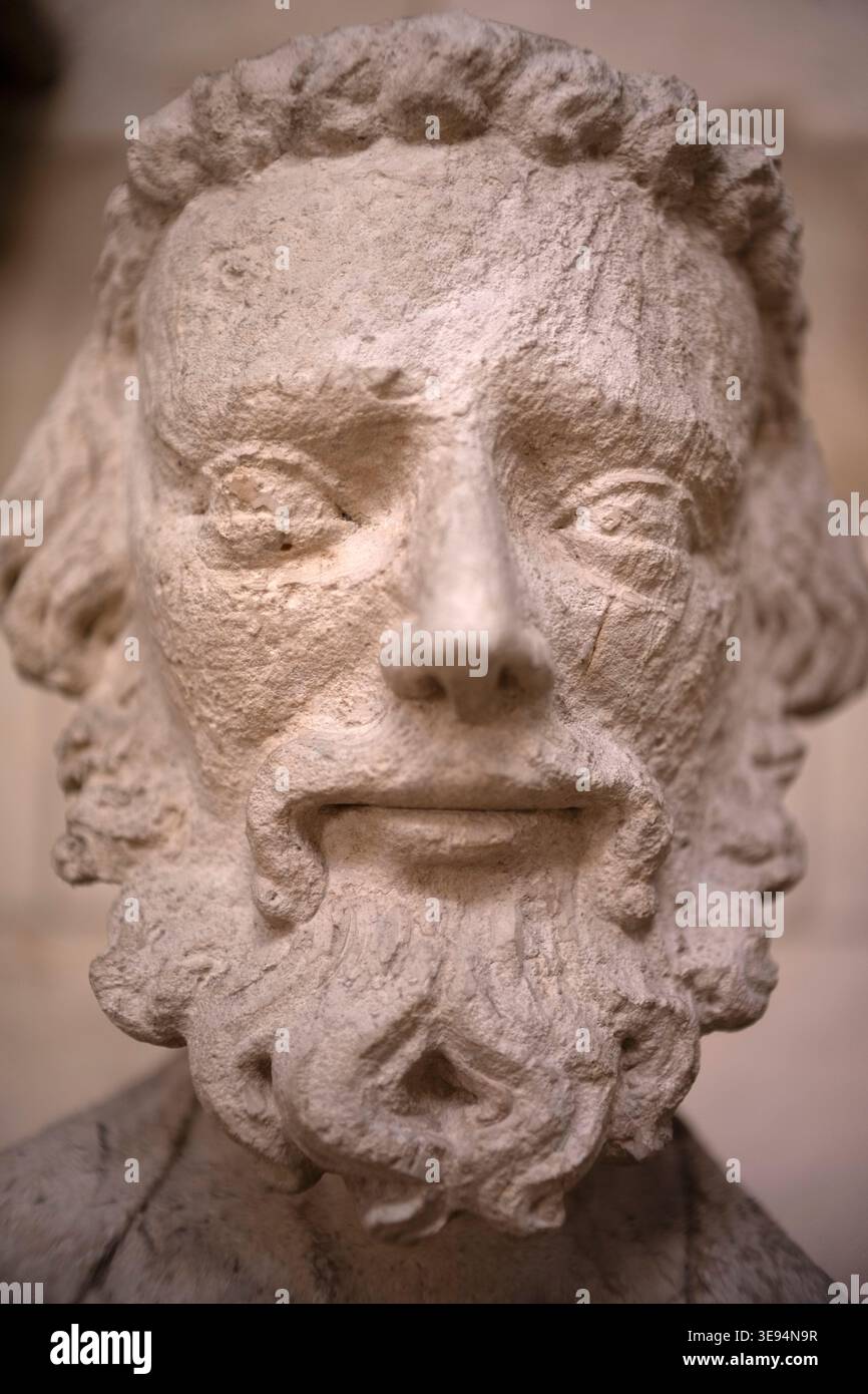 Statue of St Pierre (Saint Peter), Rouen Cathedral ambulatory, Normandy, France Stock Photo