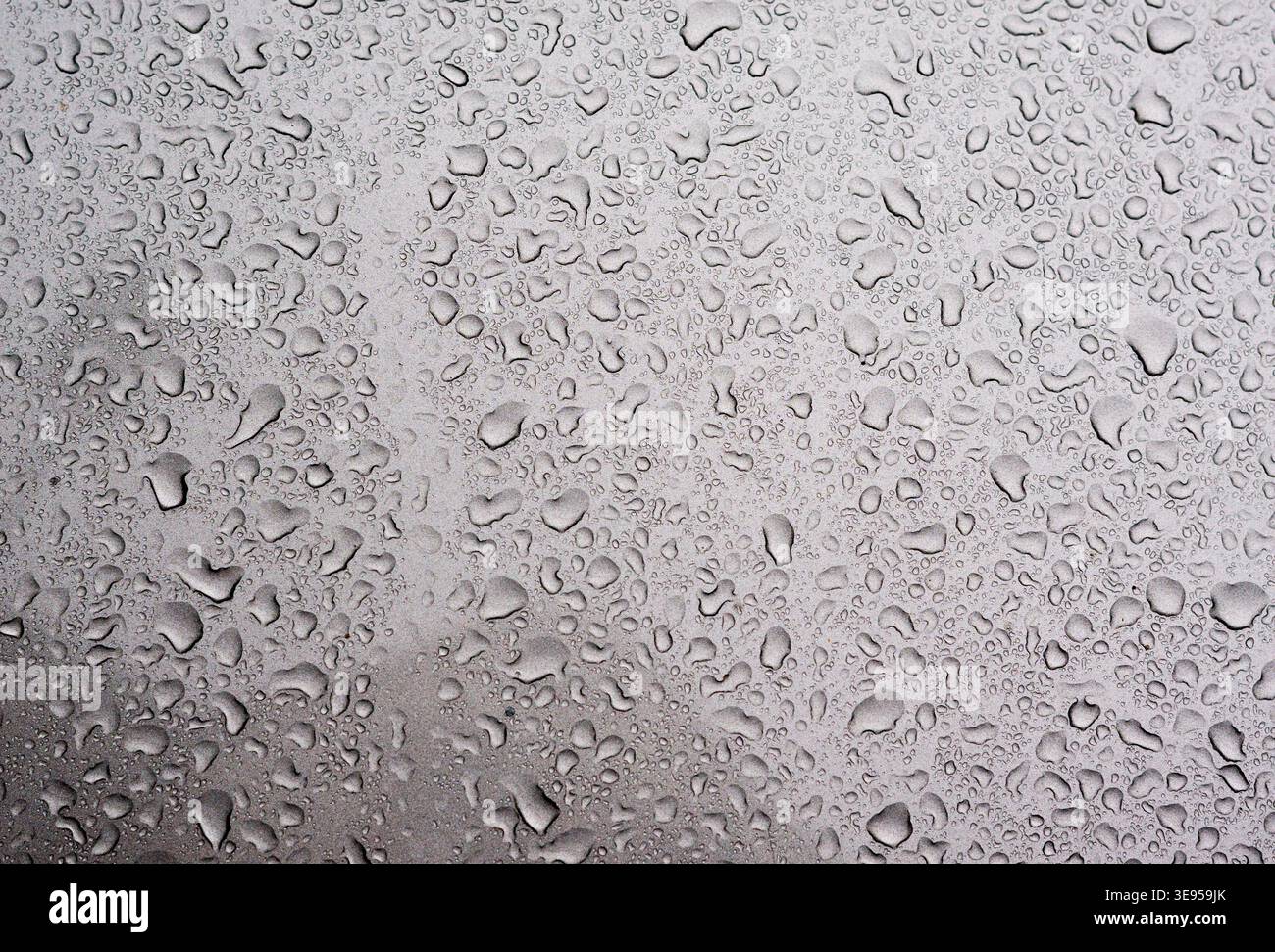 water drops on metal surface Stock Photo